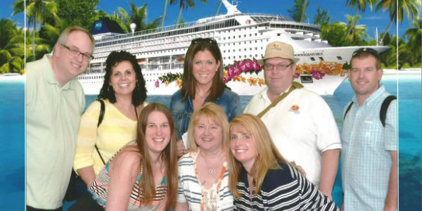 Jimmy  with a group of agents on our Crystal Awards Cruise earlier this year.