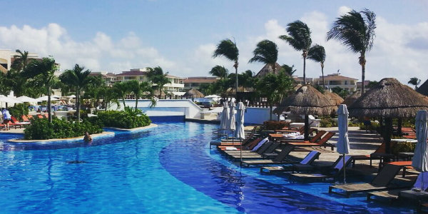 Pool area at Moon Palace resort