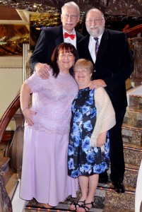 Terilynn (bottom left) and her husband (top left) with their cruise companions