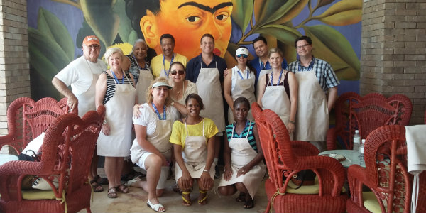 Geoff with agents on a FAM at Grand Velas in Riviera Maya.