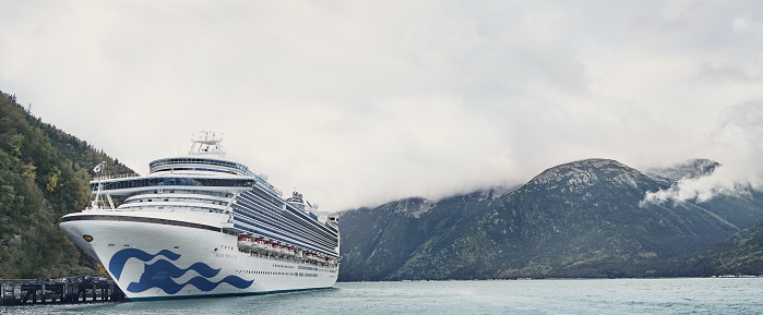 Ruby Princess In Alaska With Livery