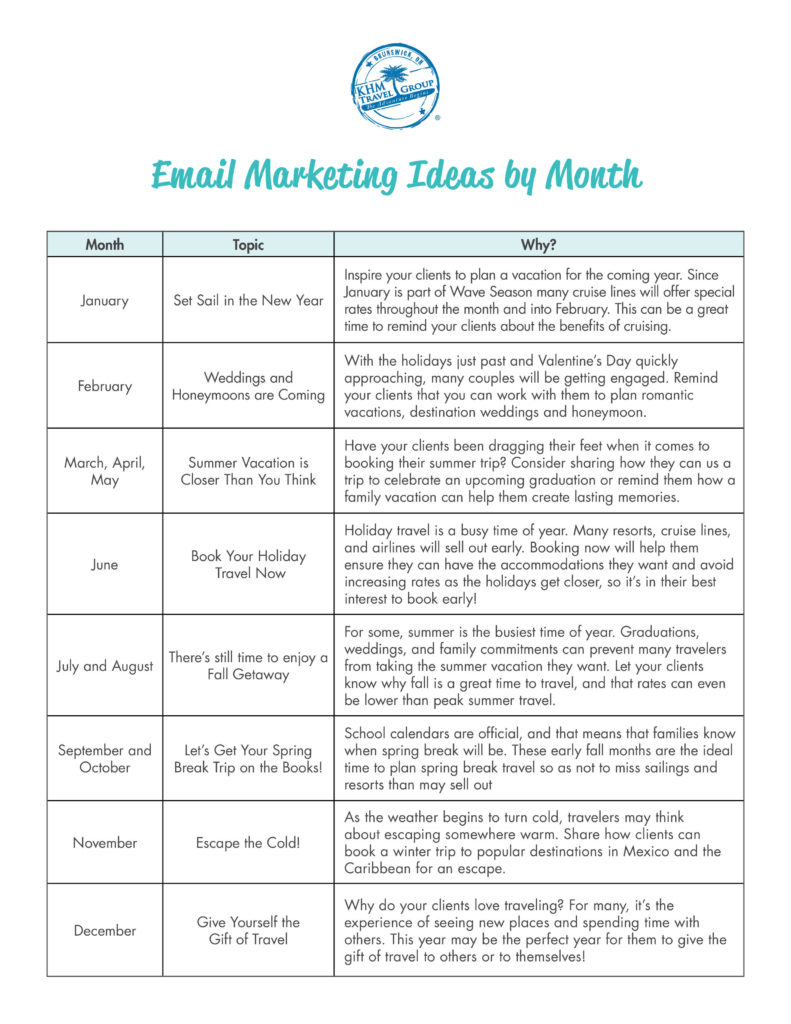 Email Marketing Calendar