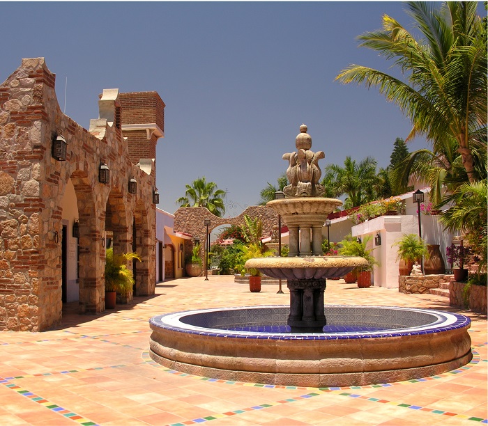 Courtyard Fountain in Los Cabos, Mexico