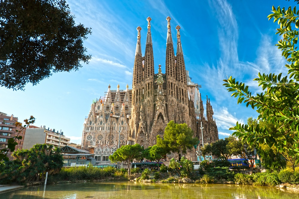 La Sagrada Familia, Barcelona, Spain.