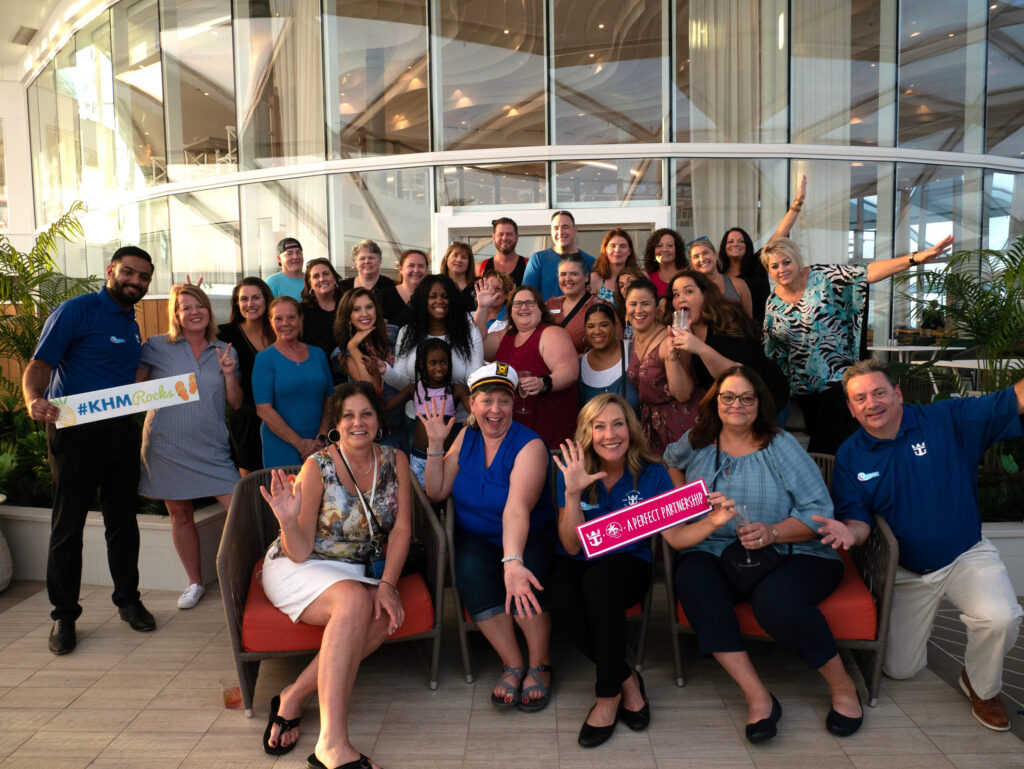 Group of agents posing on Wonder of the Seas