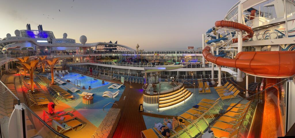 Aerial view of Wonder of the Seas