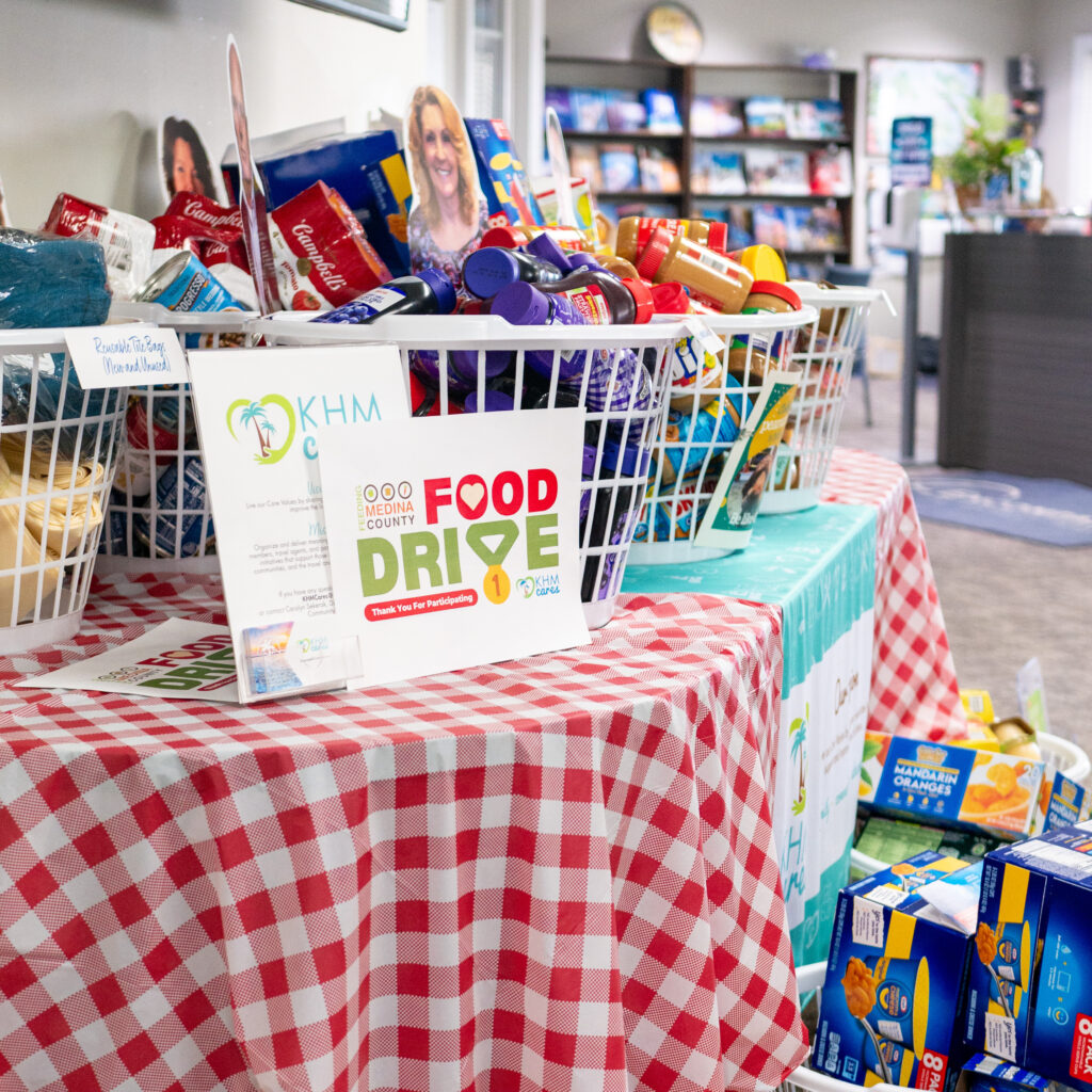 Donation table for our summer food drive - giving back to FMC