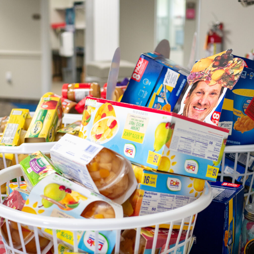 Donation table for our summer food drive - giving back to FMC